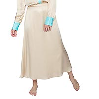 ESMERALDA ROBE SATIN GOLD - Emily Van Den Bergh