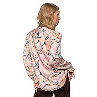ESTA FLOWER BORDER BLUSH - Emily Van Den Bergh