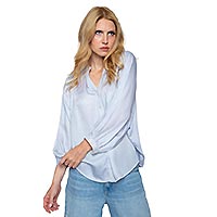 ESTER SHIRT WHITE BLUE STRIPES - Emily Van Den Bergh