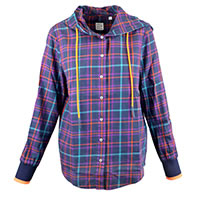 EXPERIMENT HOODY BLUE CHECK - Emily Van Den Bergh