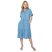 ROBE EVDB LIGHT DENIM - Emily Van Den Bergh