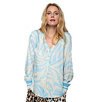 TOP ZEBRA SAND AQUA - Emily Van Den Bergh
