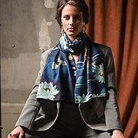 ECHARPE NENUPHAR INDIGO - FST Handwear