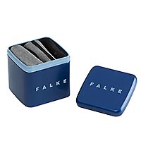 HAPPY BOX 3PSHORT BLACK GREY - Falke