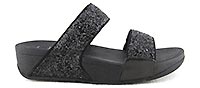 LULU SLIDES BLACK GLITTER - Fitflop