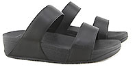 LULU SLIDE BLACK LEATHER - Fitflop