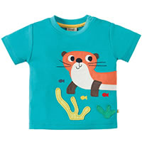 LOUTRA TURQUOISE TSHIRT - Frugi