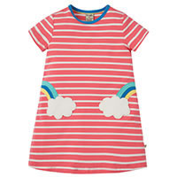 RED STRIPES DRESS - Frugi