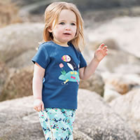 TSHIRT BLUE PENGUIN - Frugi