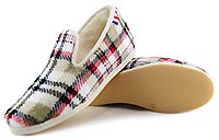 ZAZA TARTAN BEIGE - Les chaussons de Flo