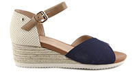 ISCHIA SANDALE BLEU COGNAC - Geox