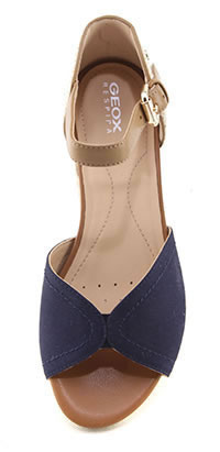 ISCHIA SANDALE BLEU COGNAC - Geox