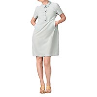 ROBE VANESSA GREEN CHECKS  - Gr nature