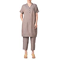 ROBE VANINA BROWN MIX - Gr nature