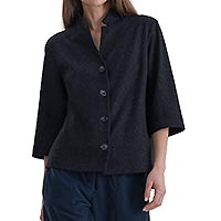 VESTE VILNIUS WOOL NAVY PIX - Gr nature