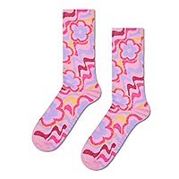 FLOWY FLOWER SOCK PINK - Happy Socks