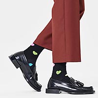 HEART BLACK SOCK - Happy Socks