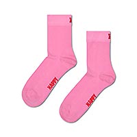 SOLID SHORT CREW PINK - Happy Socks