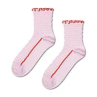 STRUCTURE SLINKY MINI CREW SOCK PINK - Happy Socks