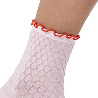 STRUCTURE SLINKY MINI CREW SOCK PINK - Happy Socks