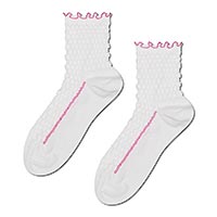 STRUCTURE SLINKY MINI CREW SOCK WHITE - Happy Socks