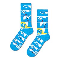 THE SMURFS SMURF FACES SNEAKER SOCK - Happy Socks