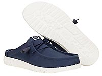 WALLY SLIP STRETCH NAVY - Hey Dude