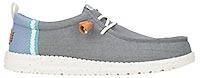 WALLY SUMMER LINEN GREY DENIM - Hey Dude