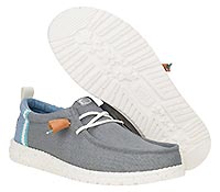WALLY SUMMER LINEN GREY DENIM - Hey Dude