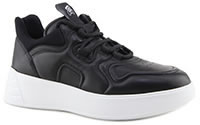 HOGAN REBEL BLACK WHITE SOLE - Hogan