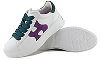 HOGAN REBEL BLANC VERT VIOLET - Hogan