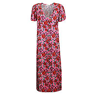 MAXI DRESS BIG FLOWERS PINK - Imprevu Belgium