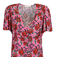 MAXI DRESS BIG FLOWERS PINK - Imprevu Belgium