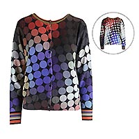 CARDIGAN 2 FACE DOTS MULTI - Jei's