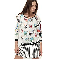 CARDIGAN 2 FACE FLEURS DAMIERS - Jei's