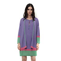 CARDIGAN LUREX MAUVE - Jei's