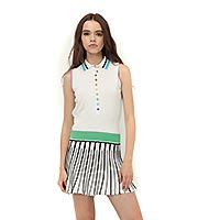 POLO SM BLANC TURQUOISE - Jei's