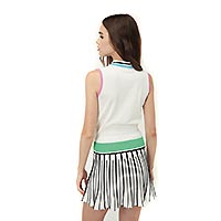 POLO SM BLANC TURQUOISE - Jei's
