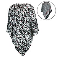 PONCHO 2 FACE NOIR BLANC RUBY - Jei's