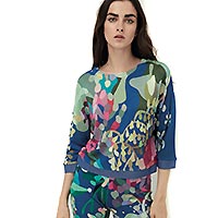 PULL 2 FACE BLUE FLORAL MULTI - Jei's