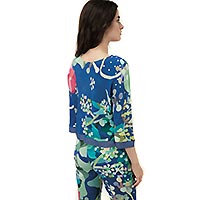 PULL 2 FACE BLUE FLORAL MULTI - Jei's