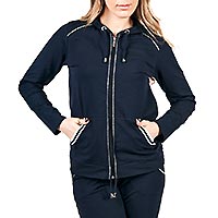 HOODIE ZIP LE TOUQUET NAVY - Kalisson