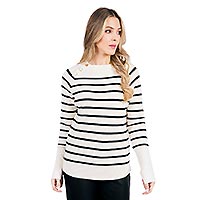 PULL PERRETTE ECRU RAYURES - Kalisson