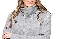 PULL POMPONS OVERSIZE GRIS - Kalisson