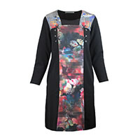 ROBE KOLOMBE NOIR MULTI - Kalisson