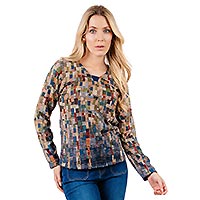 TOP KOSMOS BEIGE MULTI - Kalisson