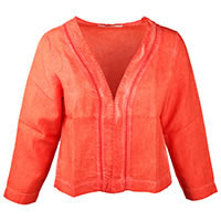 VESTE KOLOMBINE LIN ORANGE - Kalisson