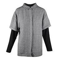 CHEMISE JUICY CHECK GREY BLACK - Kokomarina