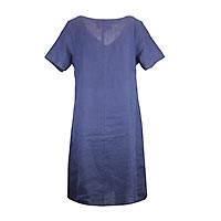 ROBE JASMIN LIN BLEU - Kokomarina