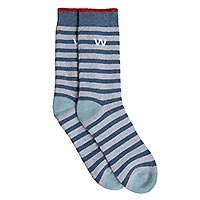 SOCKS WK STRIPE NAVY - Wanakome